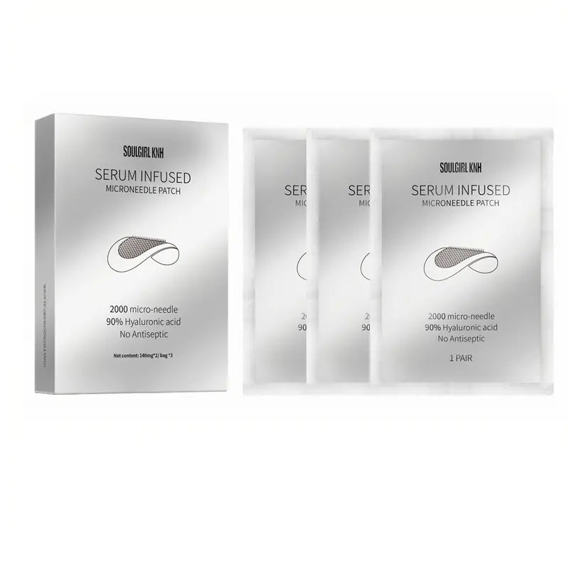 A Pair of DermalidCare Silicone Microneedle patches