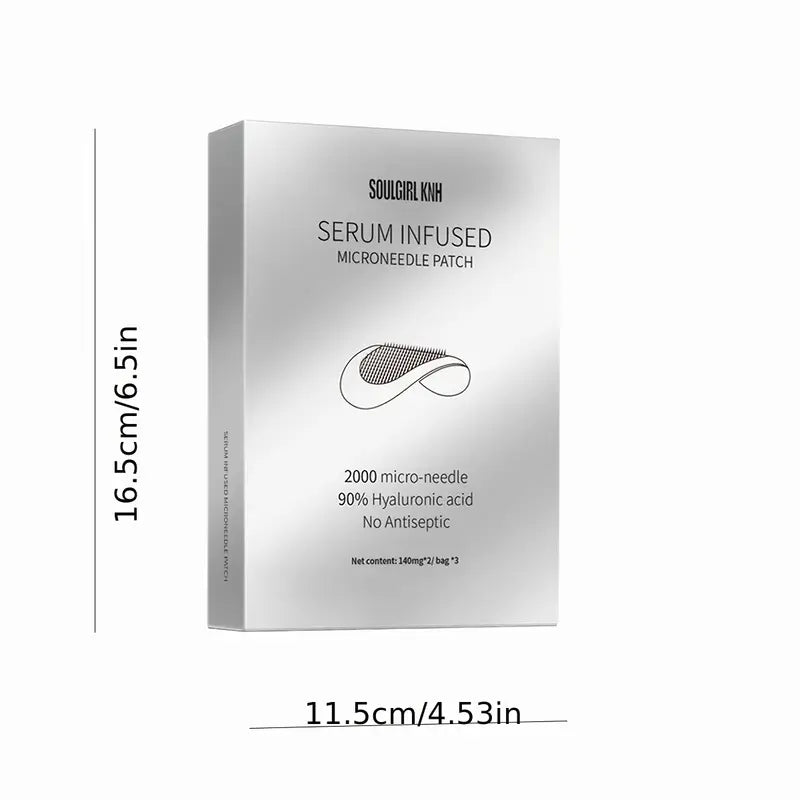 A Pair of DermalidCare Silicone Microneedle patches